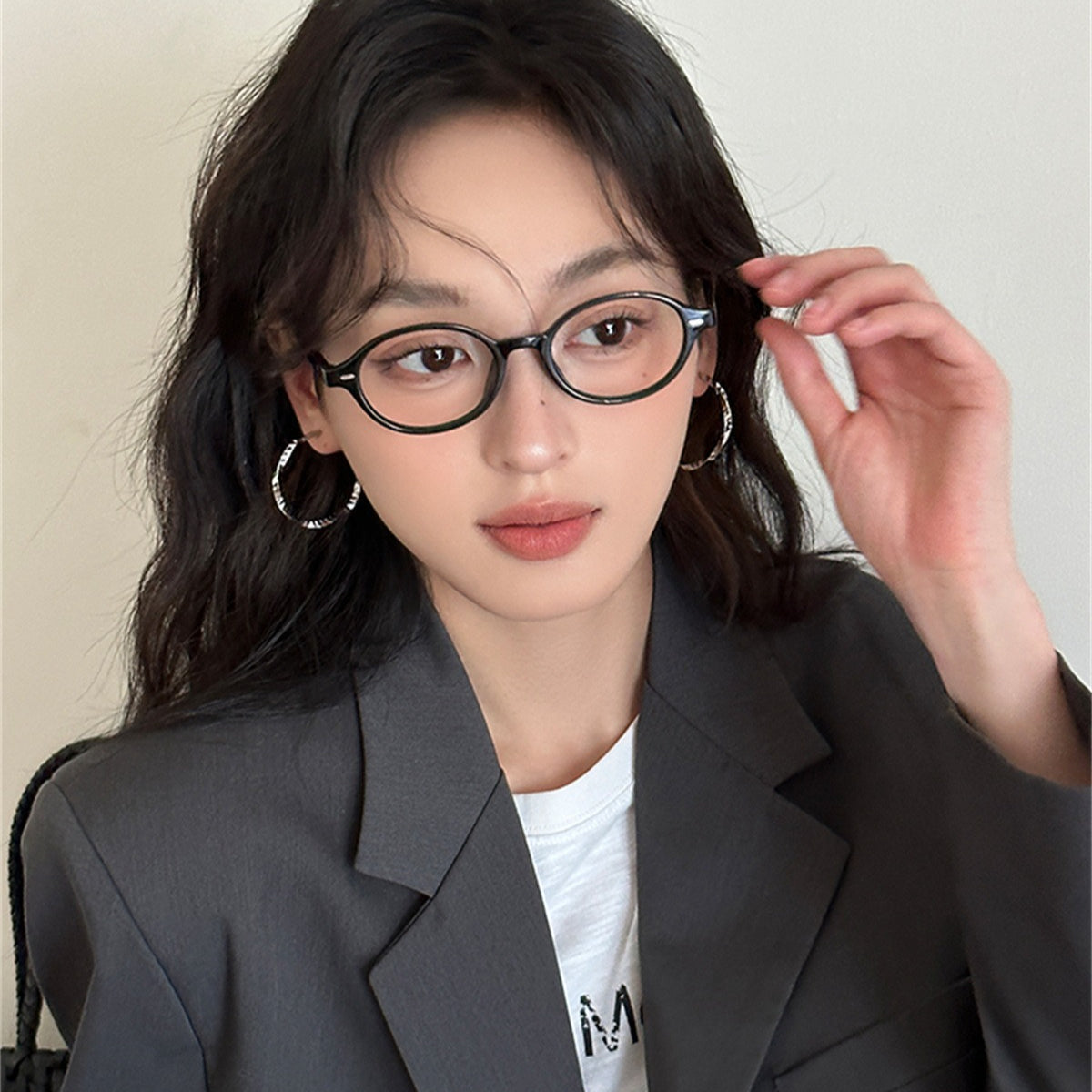 C廠-法式復古簡約幾何扭曲銀針素圈耳環氣質輕奢高級感個性冷淡風耳圈「EH-4133」25.09-3