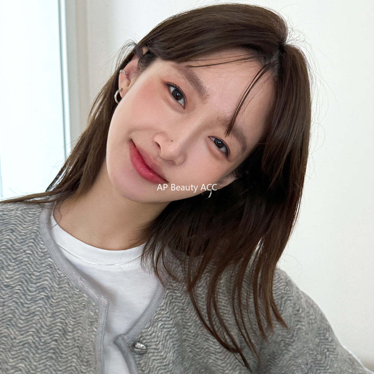 C廠-925銀針規則素圈耳環直針耳圈耳小眾設計高級感耳釘耳飾女「EH-1754.SJ」25.12-3