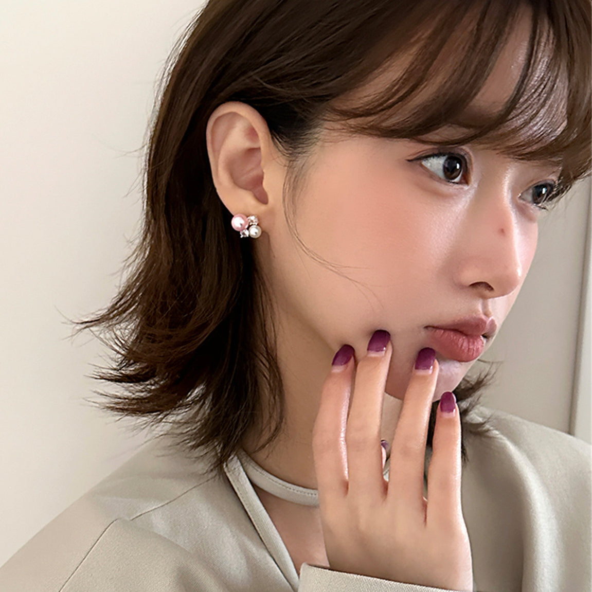 C廠-精緻復古珍珠耳釘女輕奢甜美公主風氣質銀針耳環小眾設計感耳飾「EH-3495」25.05-2