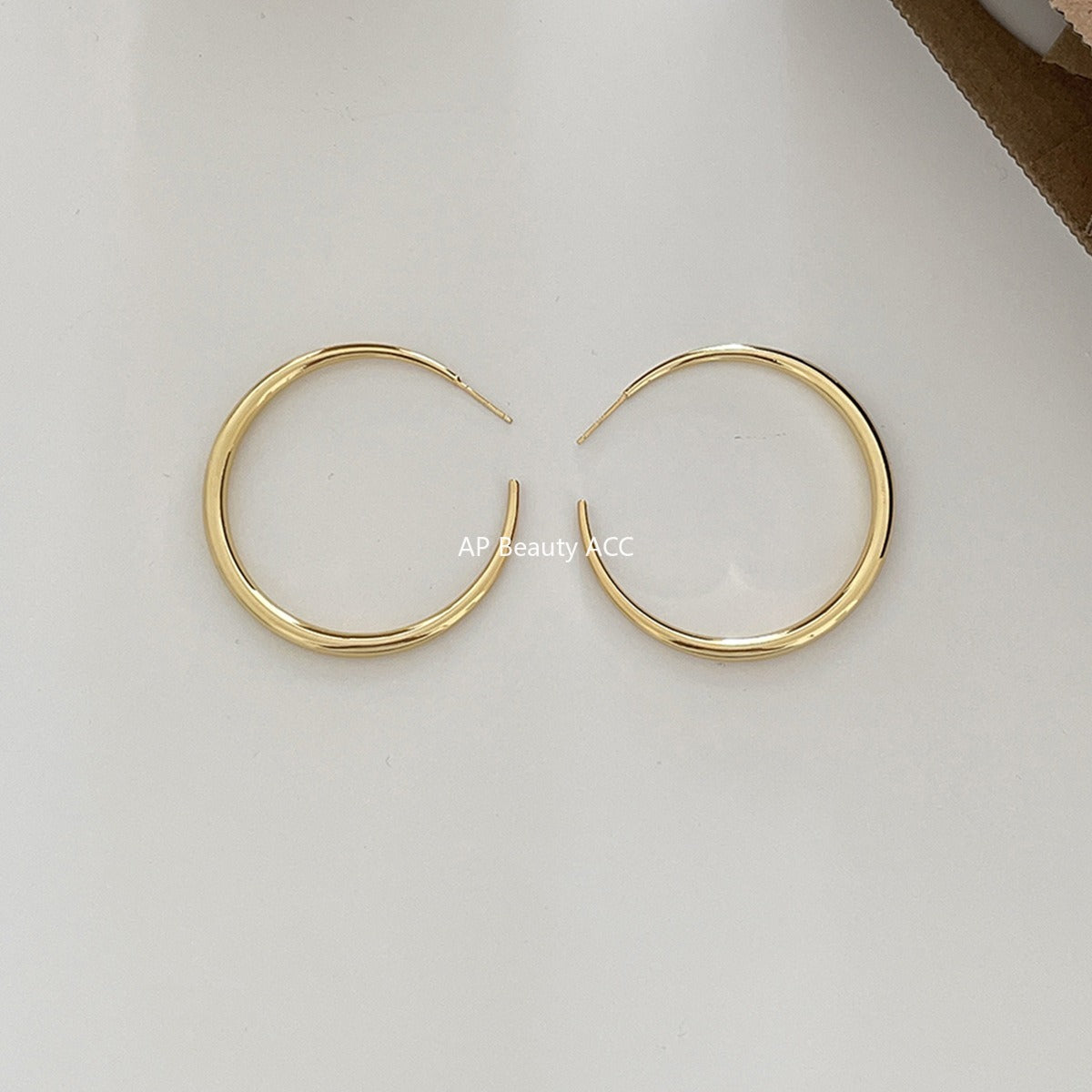 C廠-歐美冷淡風誇張大圓圈耳環輕奢小眾氣質銀針耳釘網紅同款秋冬耳飾「EH-4183」25.11-1