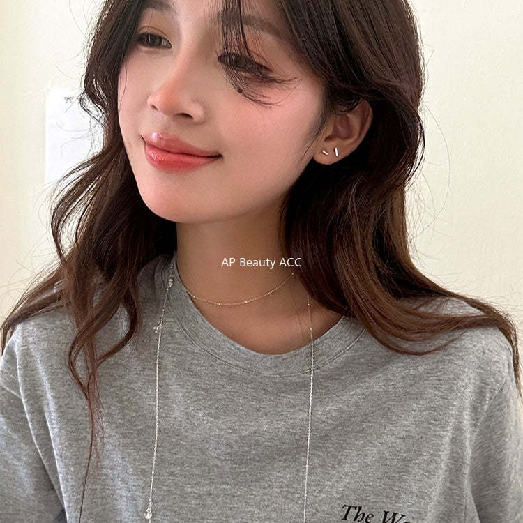 C廠-925純銀極簡日常幾何小方塊耳釘女百搭高級感養耳洞耳環秋冬耳飾「EH-4187」25.12-3