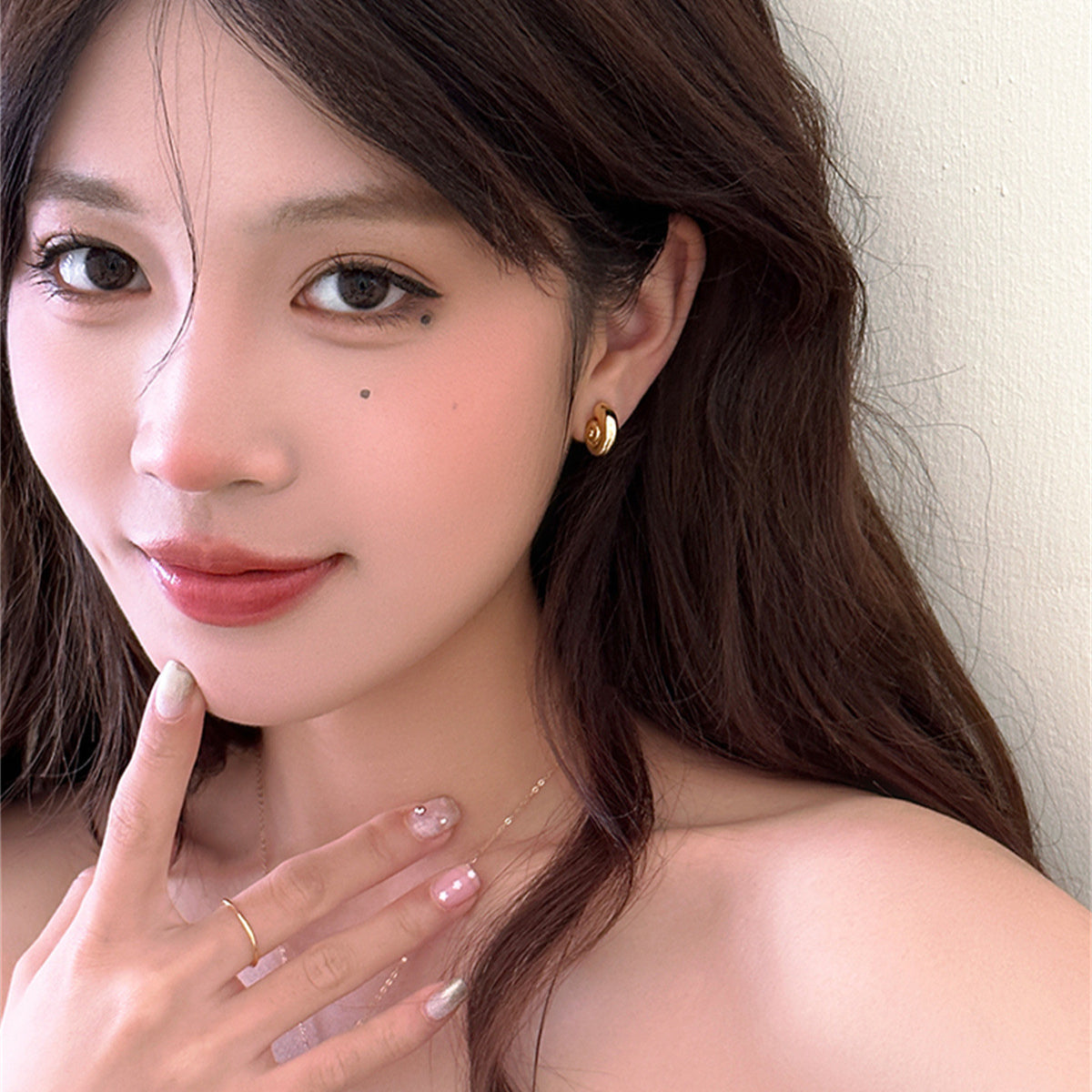 C廠-925銀針獨特設計螺旋蝸牛耳釘女氣質高級感百搭耳圈夏季新款款潮「EH-3821」25.08-2