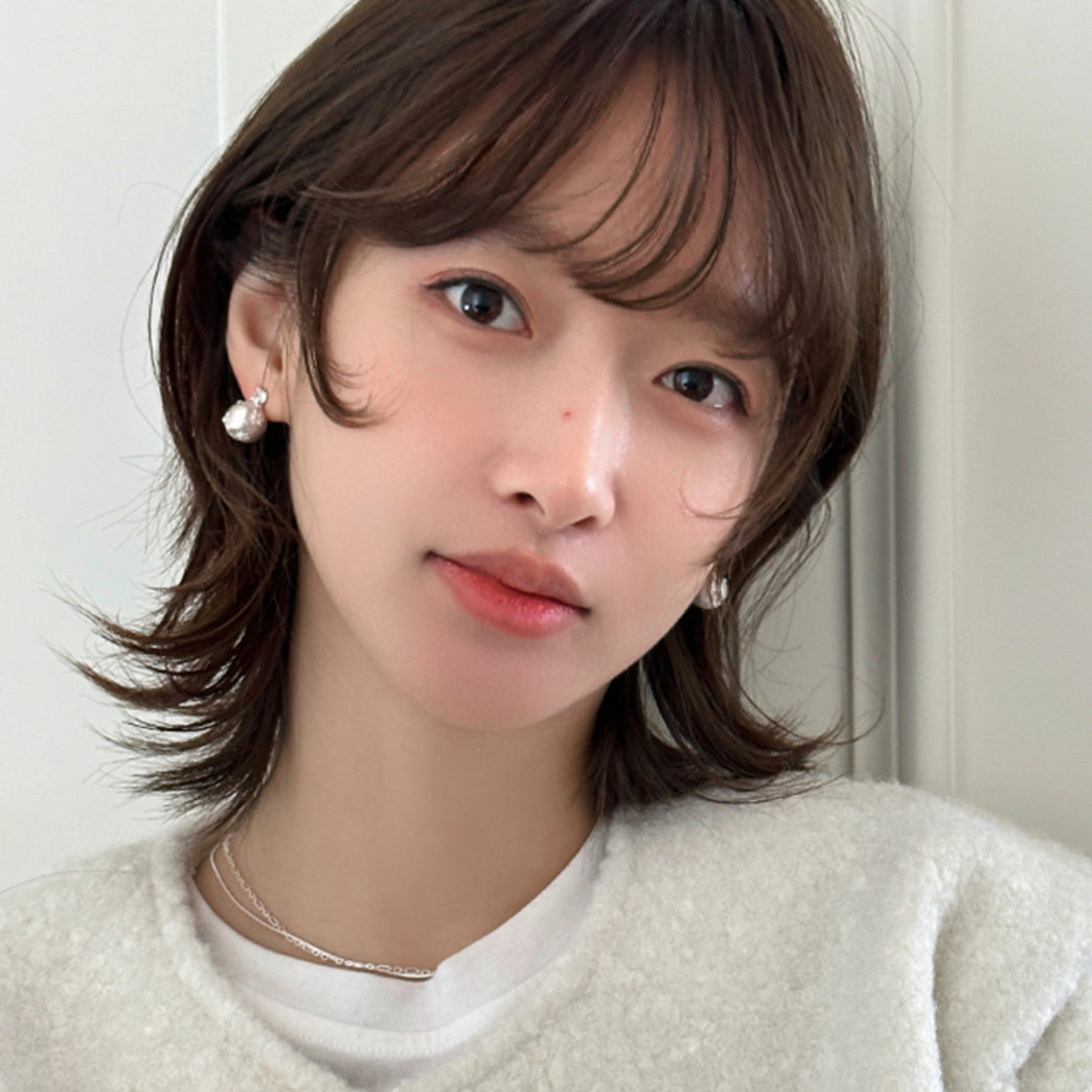 C廠-氣質輕奢百搭拉絲圓珠耳釘女韓系高級感鋯石銀針耳環精緻夏天耳飾「EH-3488」25.05-4