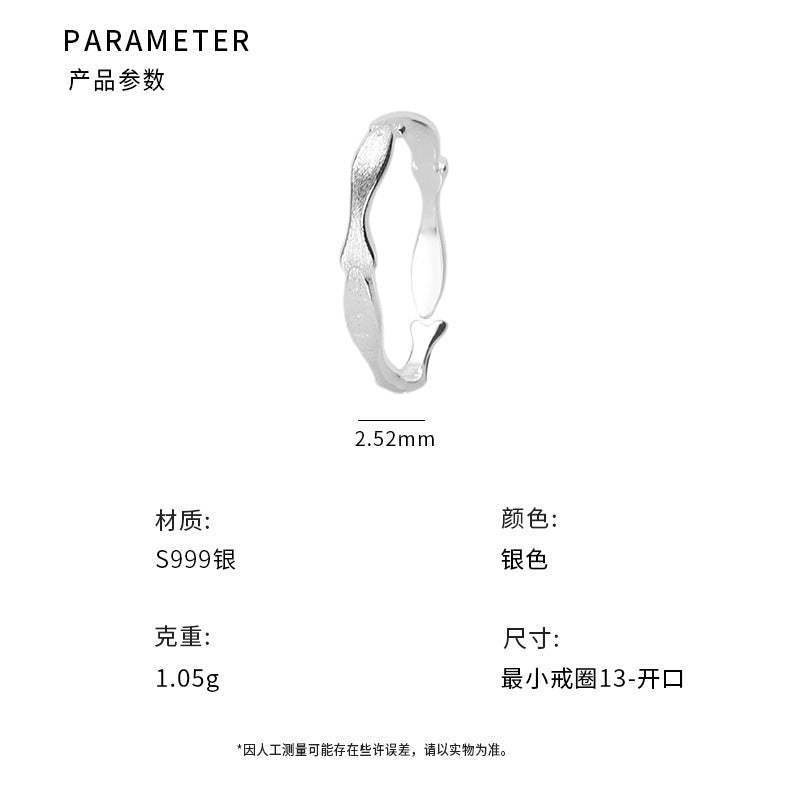 D廠-S999足銀可愛小魚戒指女輕奢ins文藝個性甜美小眾小清新手飾「YC4161R_1」25.10-4