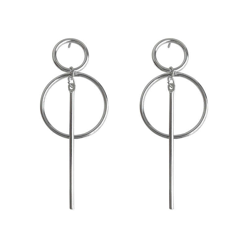 A廠-幾何高級感圓圈時尚個性冷淡風新款耳飾工廠耳環飾品「7114」25.11-3