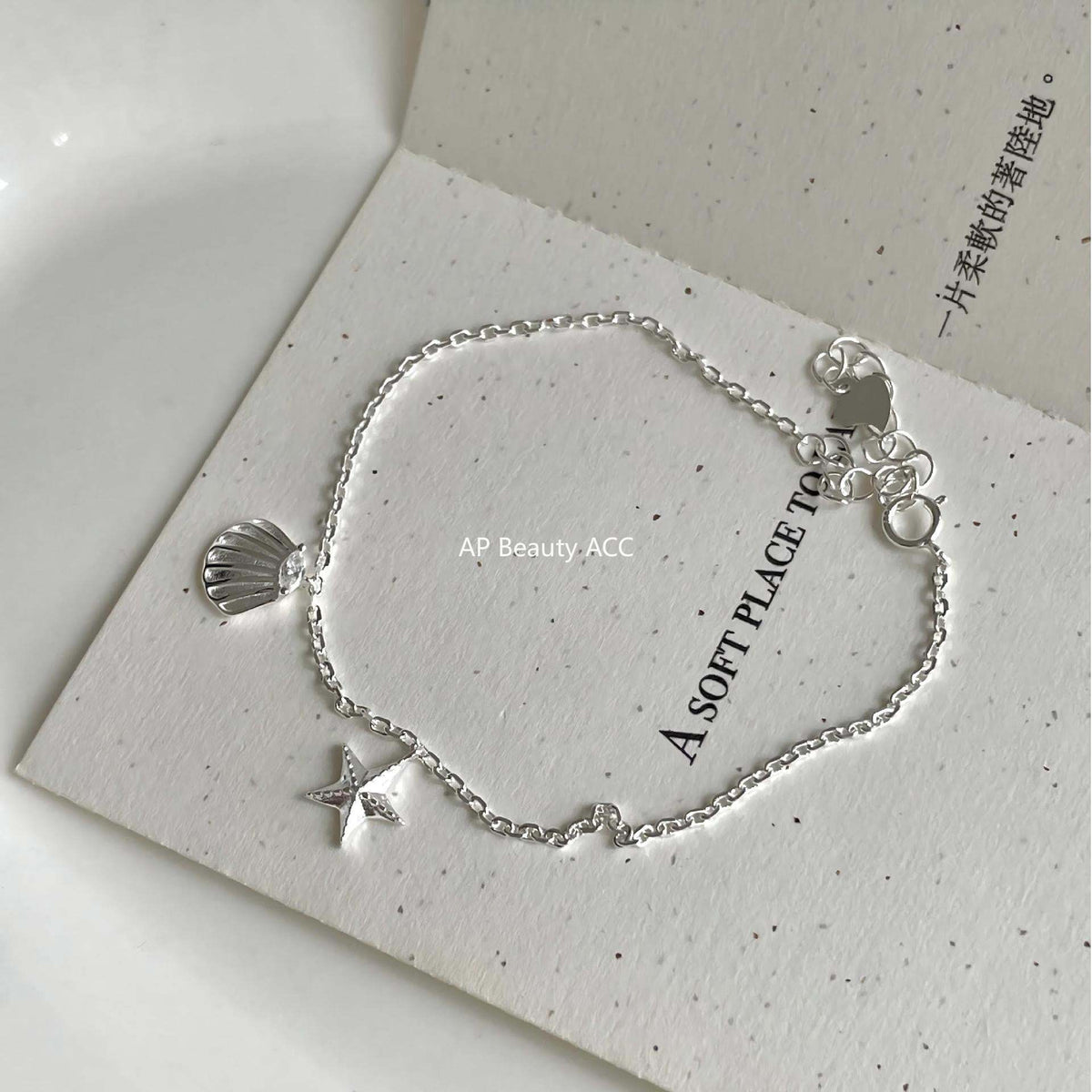 F廠-韓國韓國 S925純銀海星貝殼手鍊簡約INS小紅書幾何形手鍊「A393」25.11-3