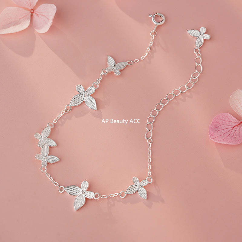 D廠-S999足銀甜美多隻蝴蝶手鍊女秋冬氣質小眾設計感輕奢閨蜜手飾「YC4672SL_1」25.11-1