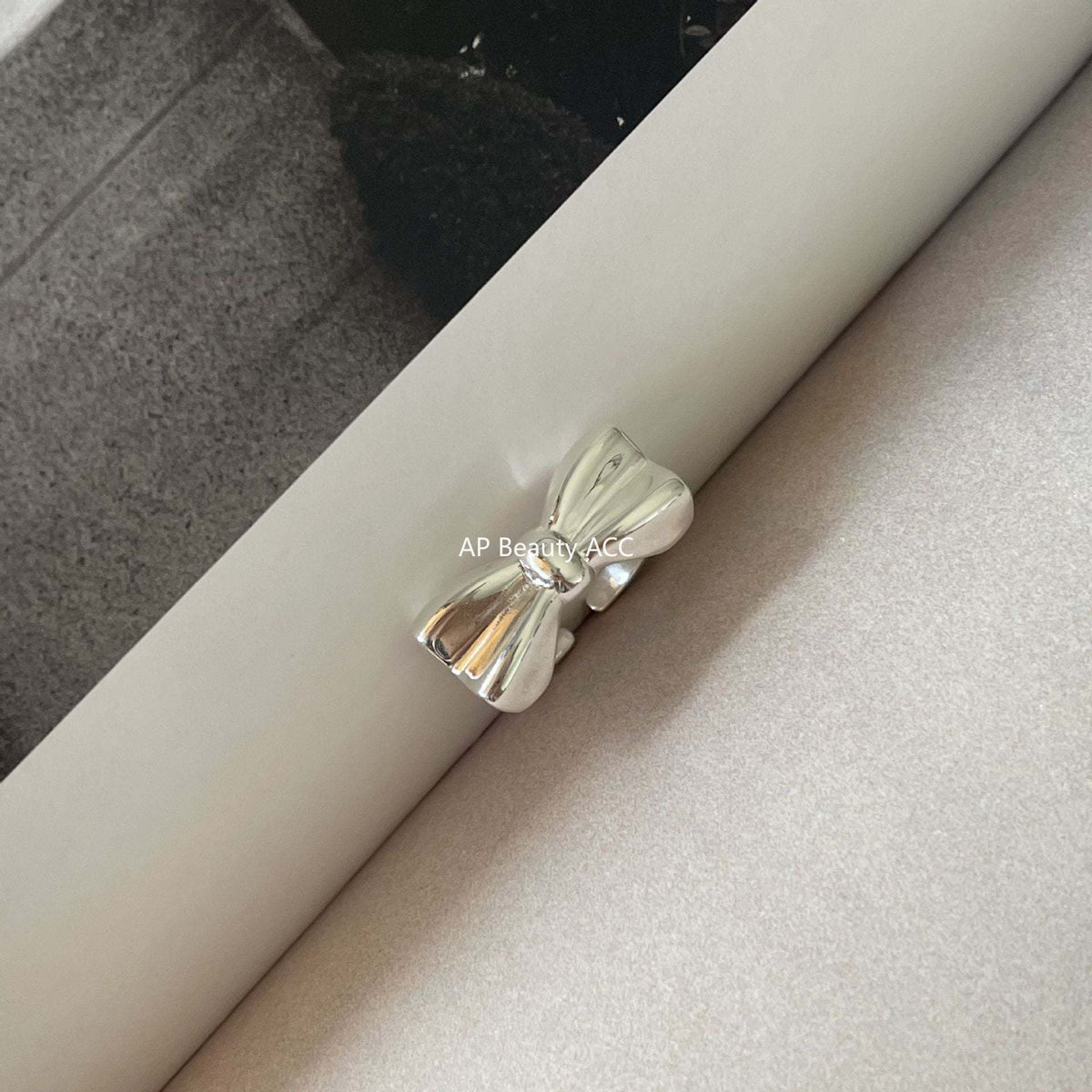 F廠-韓國 韓版飾品925純銀蝴蝶結戒指個性氣質小紅書INS戒指指「J1894」25.12-3