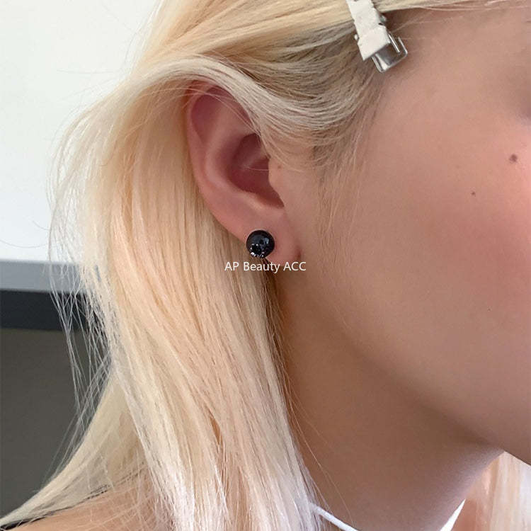 C廠-甜酷小香風藍莓耳釘女森系百搭高級感銀針耳環輕奢極簡日常耳飾「EH-4266」25.11-3