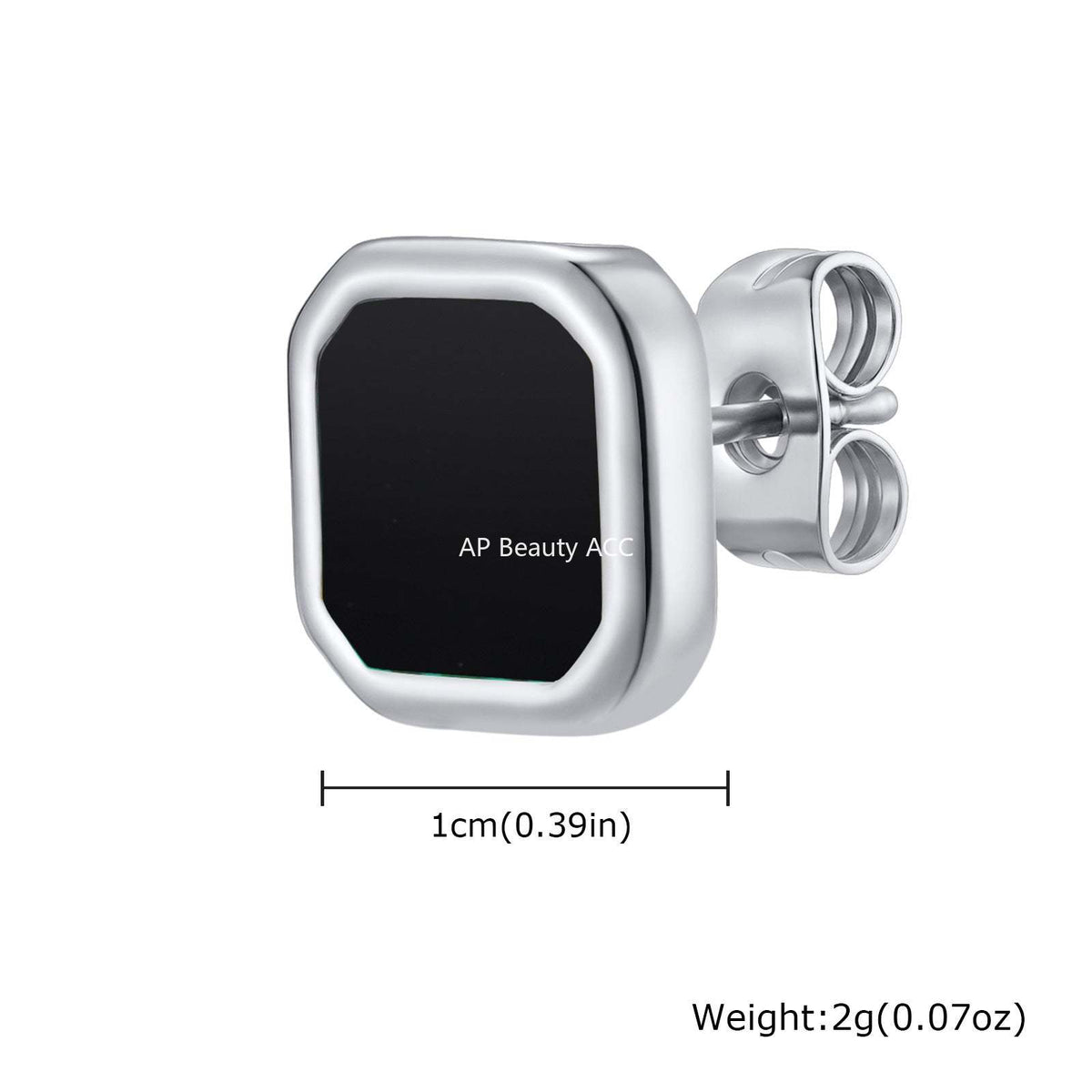 G廠-不鏽鋼時尚簡約款方形貝殼男女耳釘金色百搭潮流耳環批發「ES-728」25.12-2