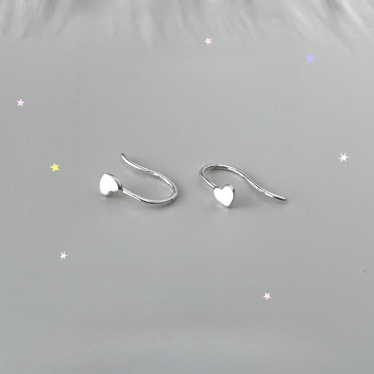C廠-s99純銀甜美小愛心耳環女ins簡約小眾氣質淑女百搭耳環高級感耳飾「EH-3854」25.08-5