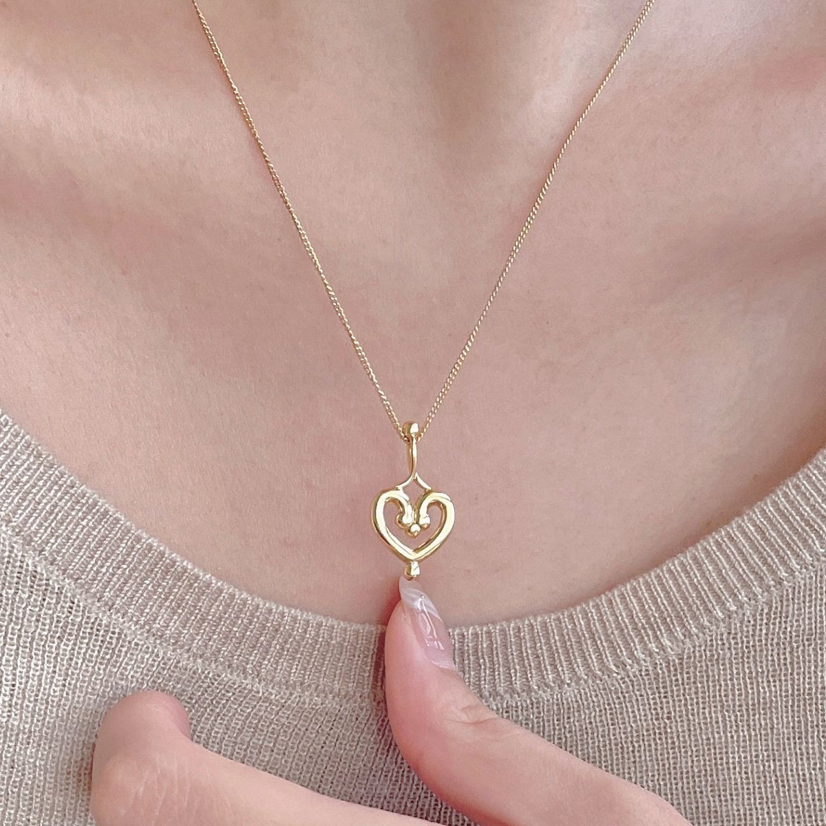 F廠-韓國韓版925純銀愛心項鍊簡約氣質百搭ins小紅書項鍊「B1382」25.11-3