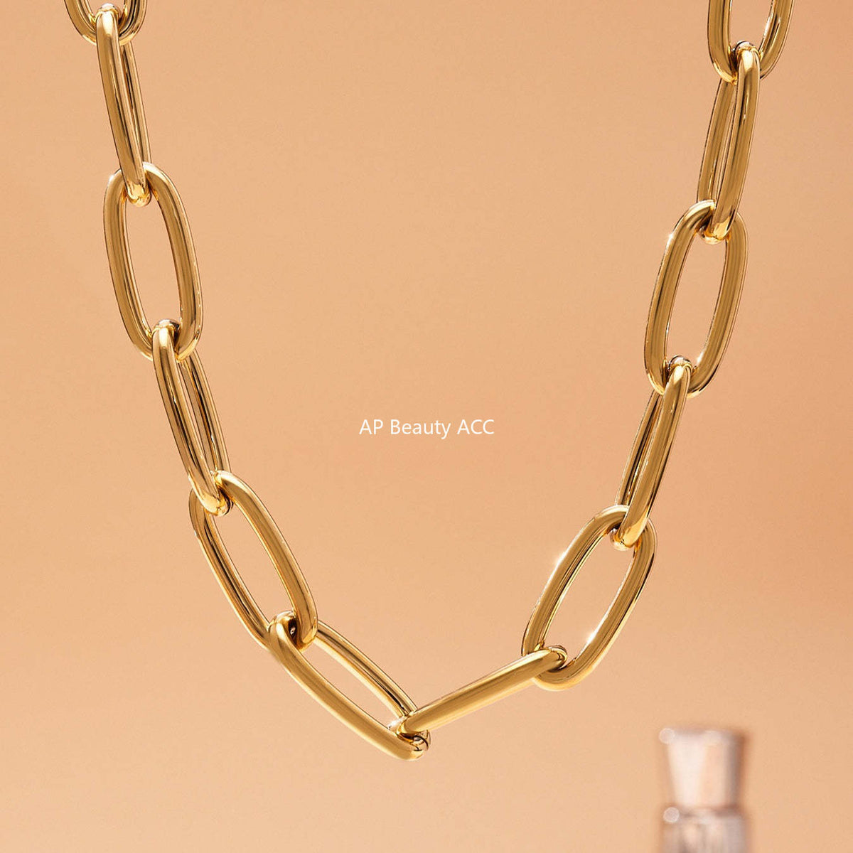 B廠-ins簡約風金屬扣古巴粗鏈條手鍊 時尚簡約單層朋克百搭項鍊「TXP468-TXE468」25.11-3