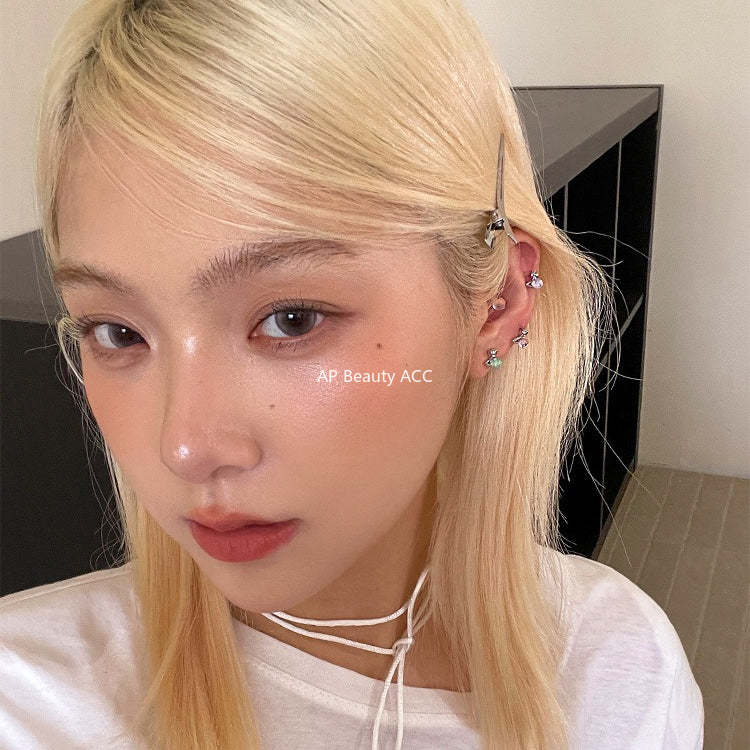 C廠-輕奢小眾高級感星球耳釘女多巴胺甜美鈦鋼耳環精緻甜酷風秋冬耳飾「EH-4343」25.12-2