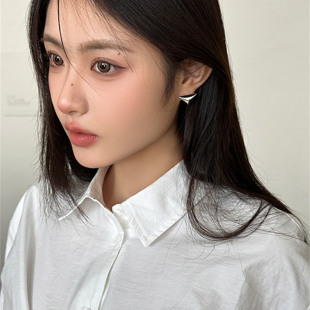 C廠-925銀針立體幾何耳釘女小眾設計感高級休閒風耳環男網紅氣質耳飾「EH-3496」25.05-2