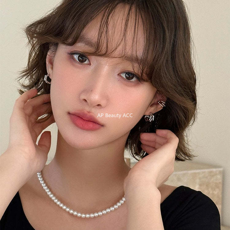 C廠-網紅個性疊戴風多層鋯石銀針耳耳釘女韓系時尚清冷ins無耳洞耳夾「EH-4292」25.12-3