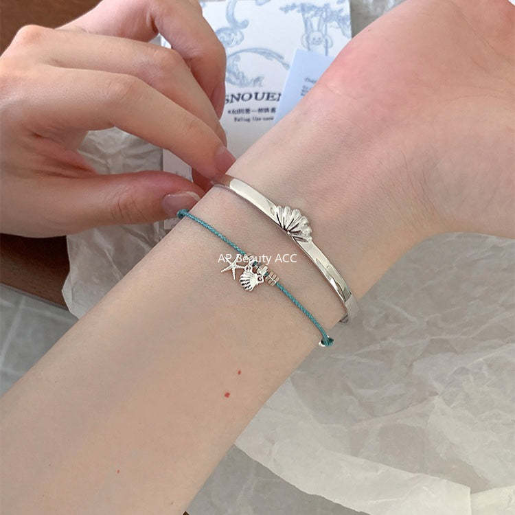 C廠-輕奢度假風海星貝殼手鍊女韓系ins高級感手飾精緻小眾高顏值飾品「SL-488」25.12-1