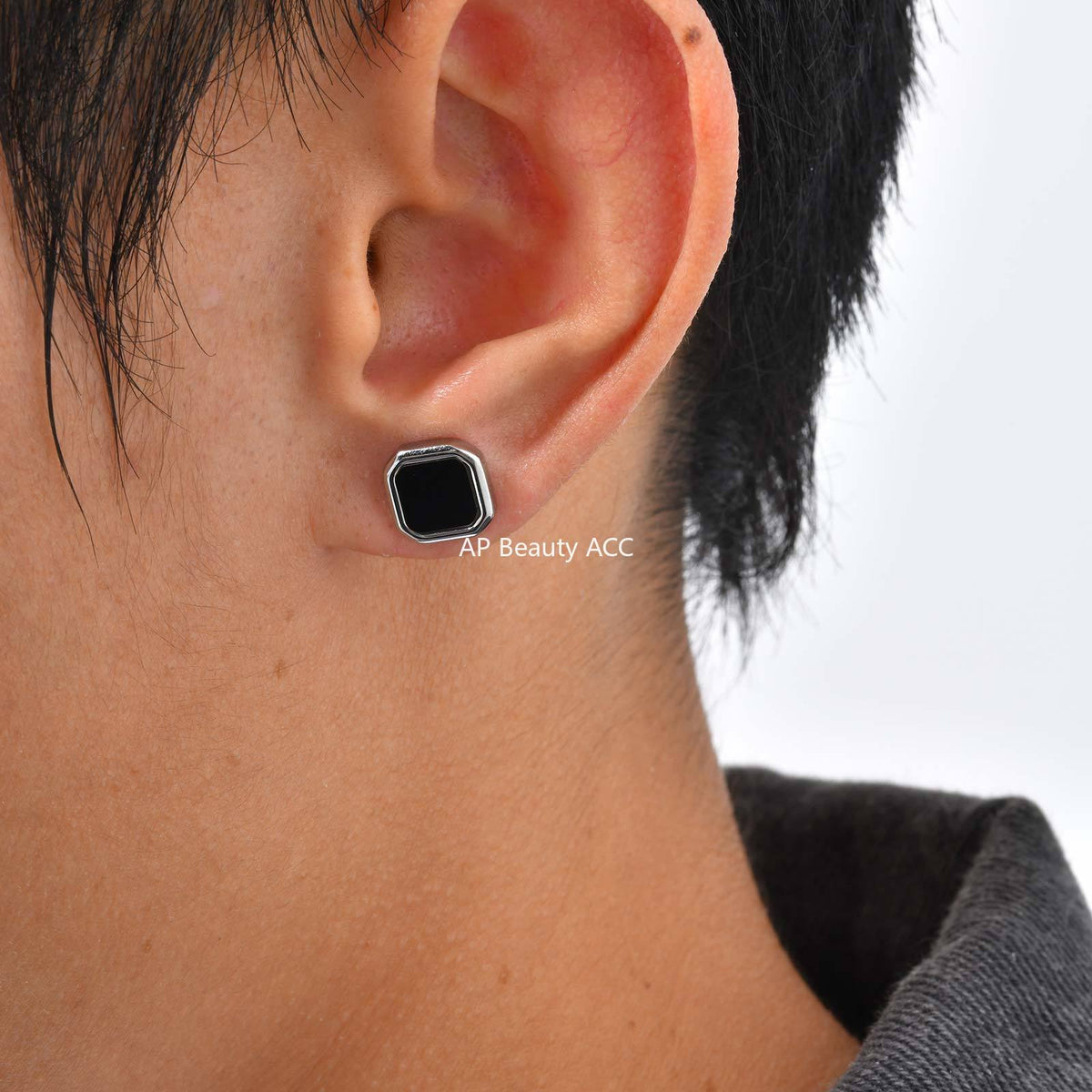 G廠-不鏽鋼時尚簡約款方形貝殼男女耳釘金色百搭潮流耳環批發「ES-728」25.12-2