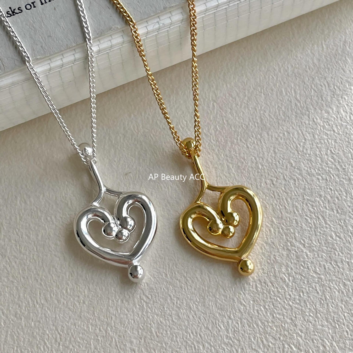 F廠-韓國韓版925純銀愛心項鍊簡約氣質百搭ins小紅書項鍊「B1382」25.11-3