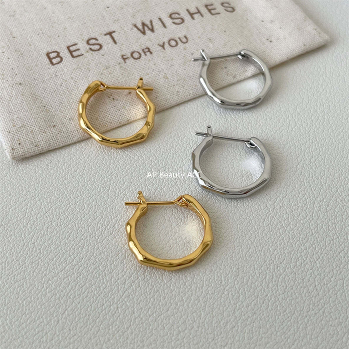 C廠-925銀針規則素圈耳環直針耳圈耳小眾設計高級感耳釘耳飾女「EH-1754.SJ」25.12-3