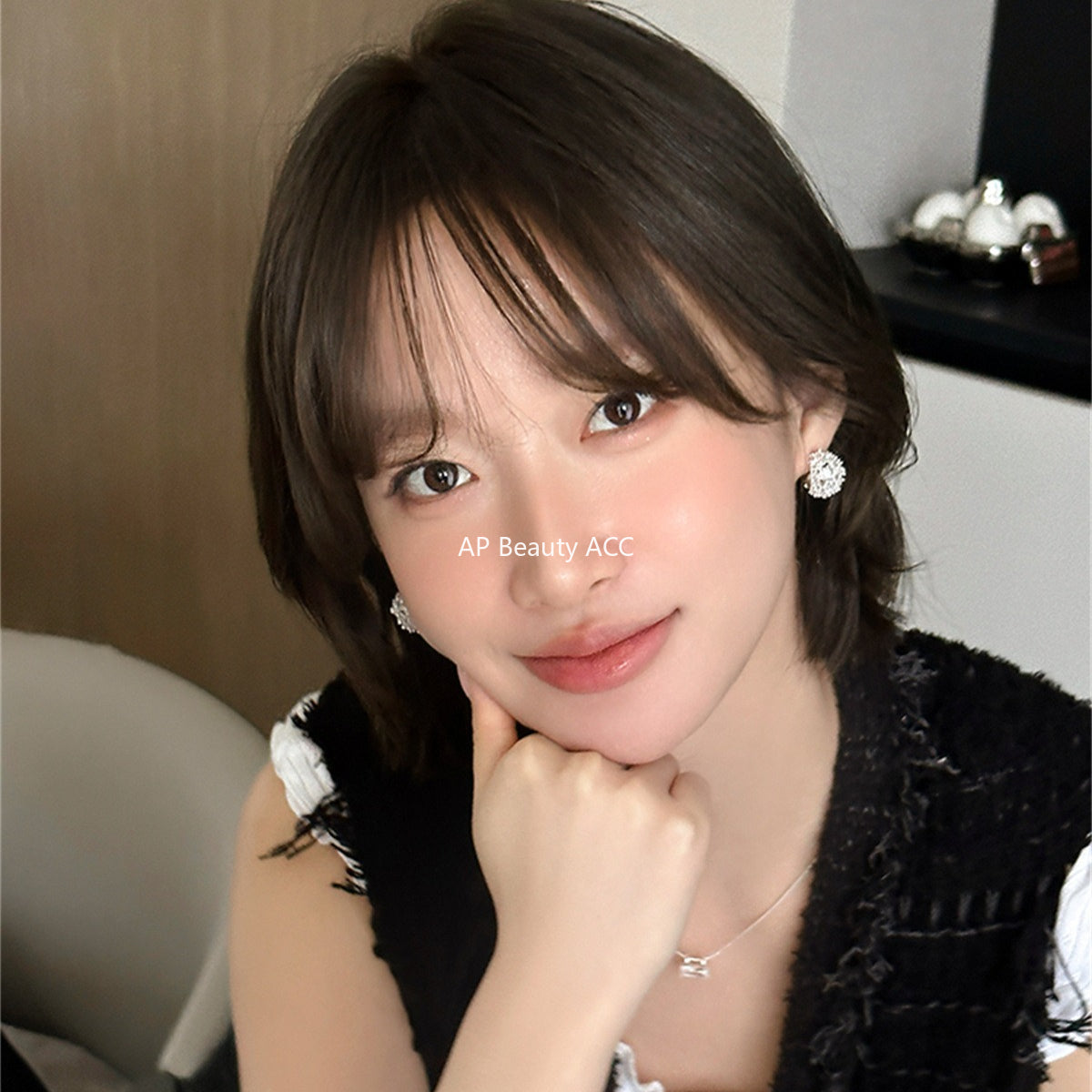 C廠-輕奢爆閃鋯石耳釘女小眾設計感鋯石鏤空豆豆耳環時尚日常氣質耳飾「EH-4201」25.10-3