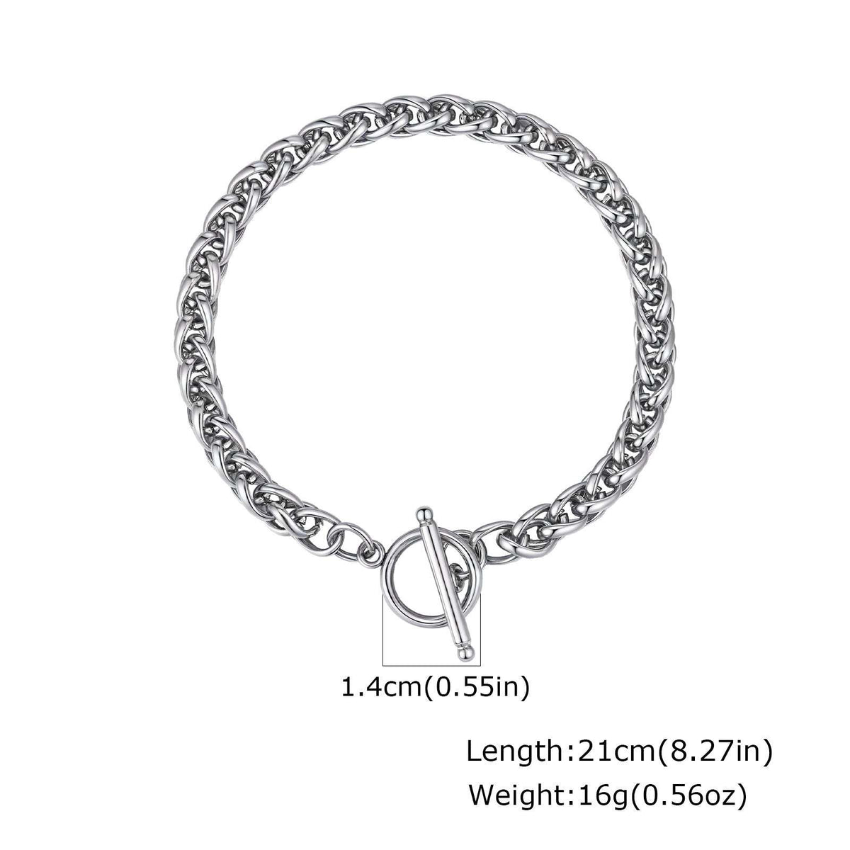 G廠-不鏽鋼酷帥古巴鏈簡約冷淡風單層龍骨鏈OT扣日常疊戴手鍊「BR-1749」25.12-1