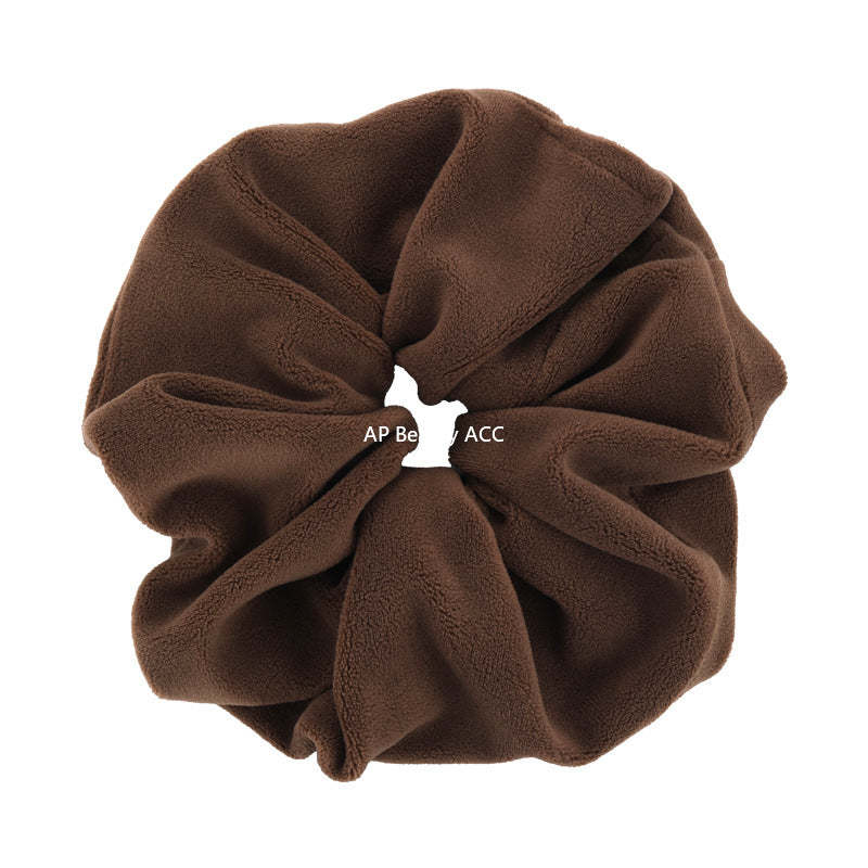 E廠-超大毛巾乾髮大腸圈髮飾不傷頭髮秋冬低馬尾丸子頭髮繩軟乎乎頭飾「26093」25.11-1