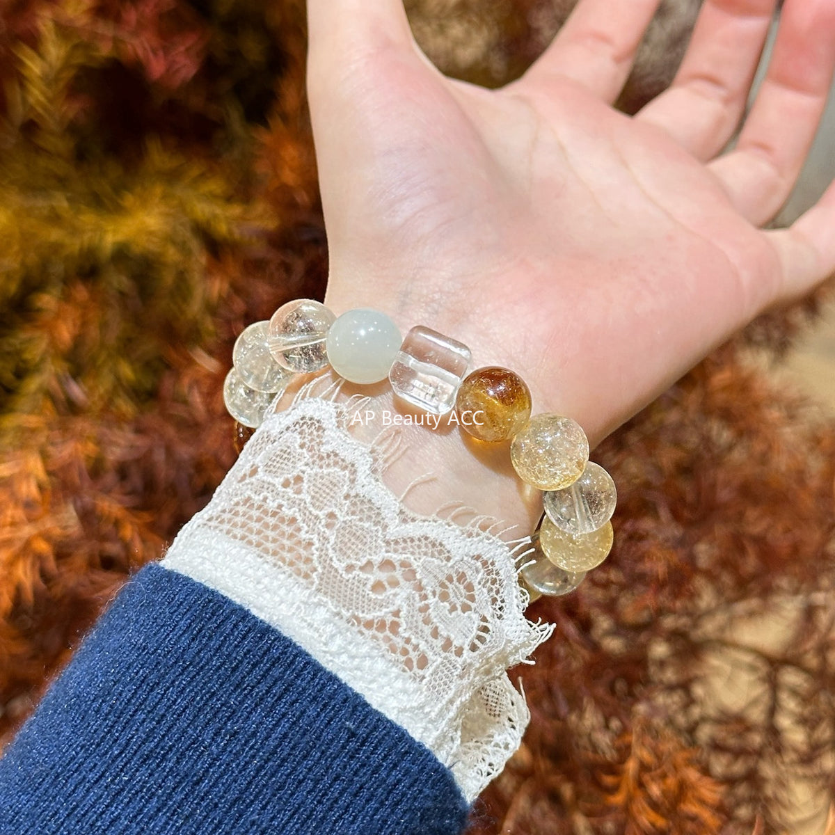 AS廠-天然水晶DIY五行金木水火土原創設計手鍊手串百搭爆款批髮「l2975-79」25.11-2