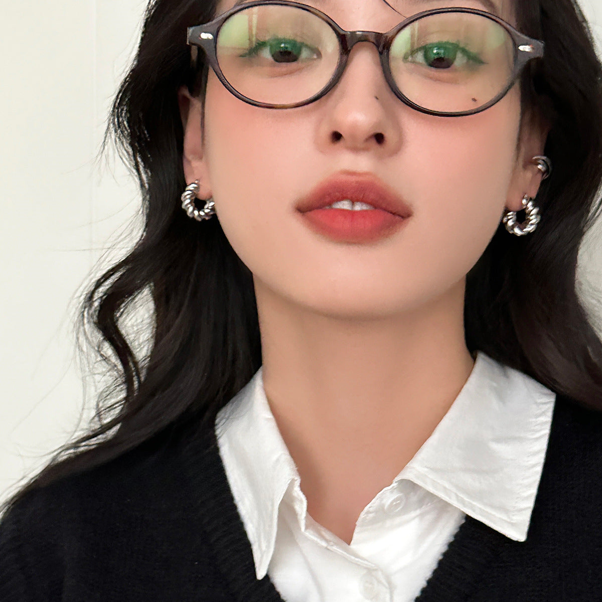 C廠-小眾設計麻花耳環女輕奢高級感銀針耳圈冷淡風韓系氣質ins風耳飾「EH-3569」25.05-4