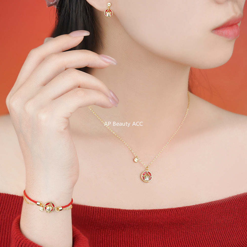 D廠-原創足銀S999財馬耳環本命年手鍊輕奢中式復古生肖馬項鍊首飾「YC10183E_1 YC2702N_1 YC5050SL_1」25.11-4