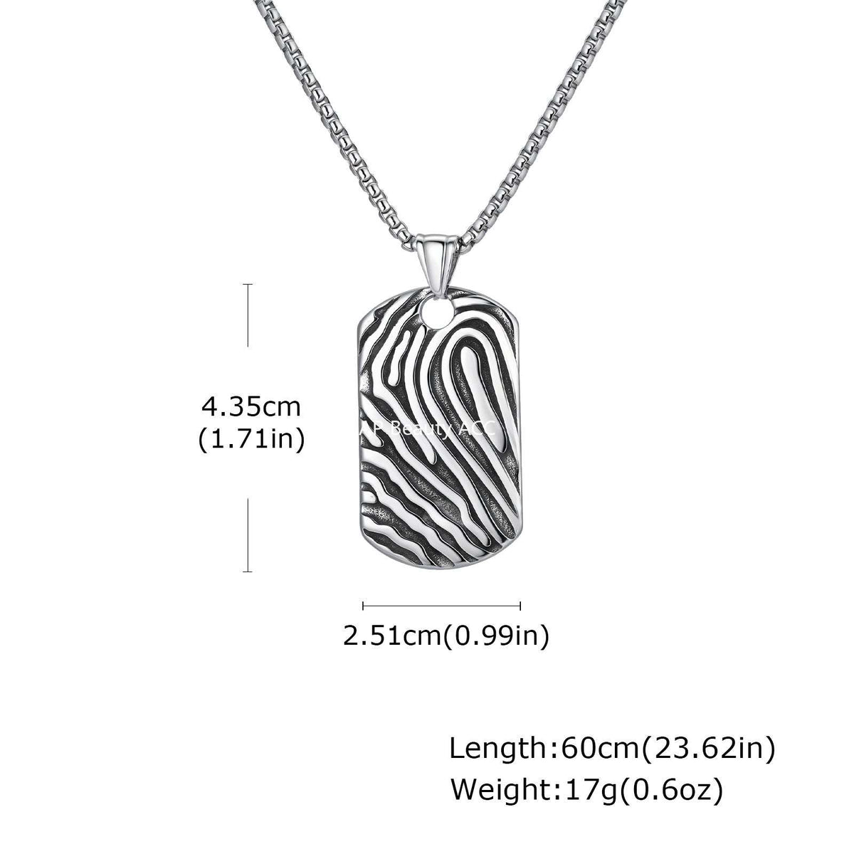 G廠-不鏽鋼歐美簡約百搭男士潮流山丘紋路吊墜狗牌鋼色「PN-2243」25.12-2