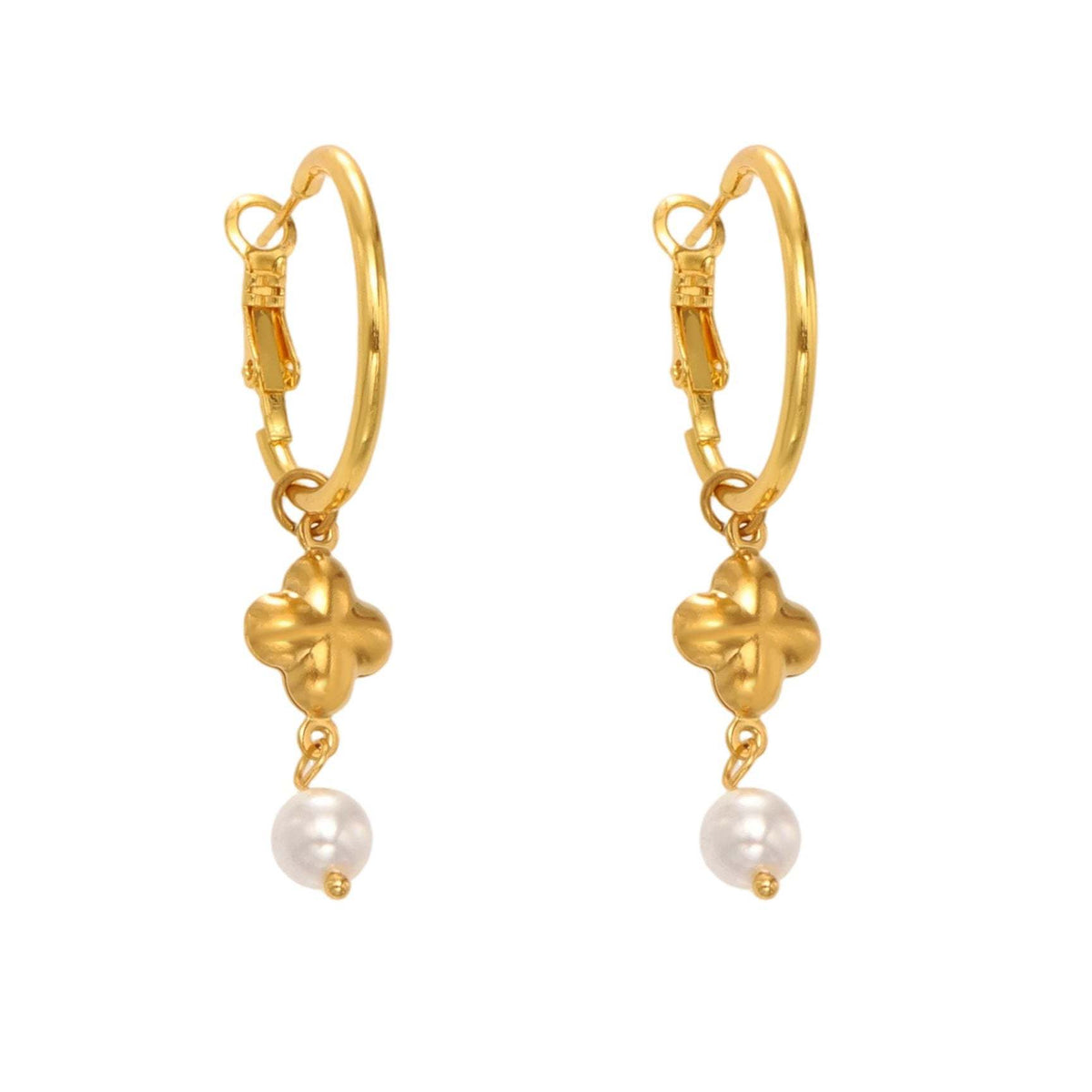 B廠-銅材質仿珍珠吊墜耳環歐美新款INS小眾設計百搭耳飾不掉色「F610」25.10-5