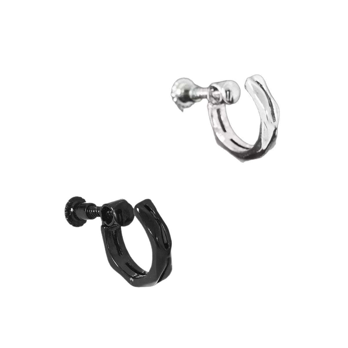 G廠-無耳洞耳夾男個性高級感菱形幾何螺絲耳扣簡約百搭創意感男士耳環「ES990」25.11-4