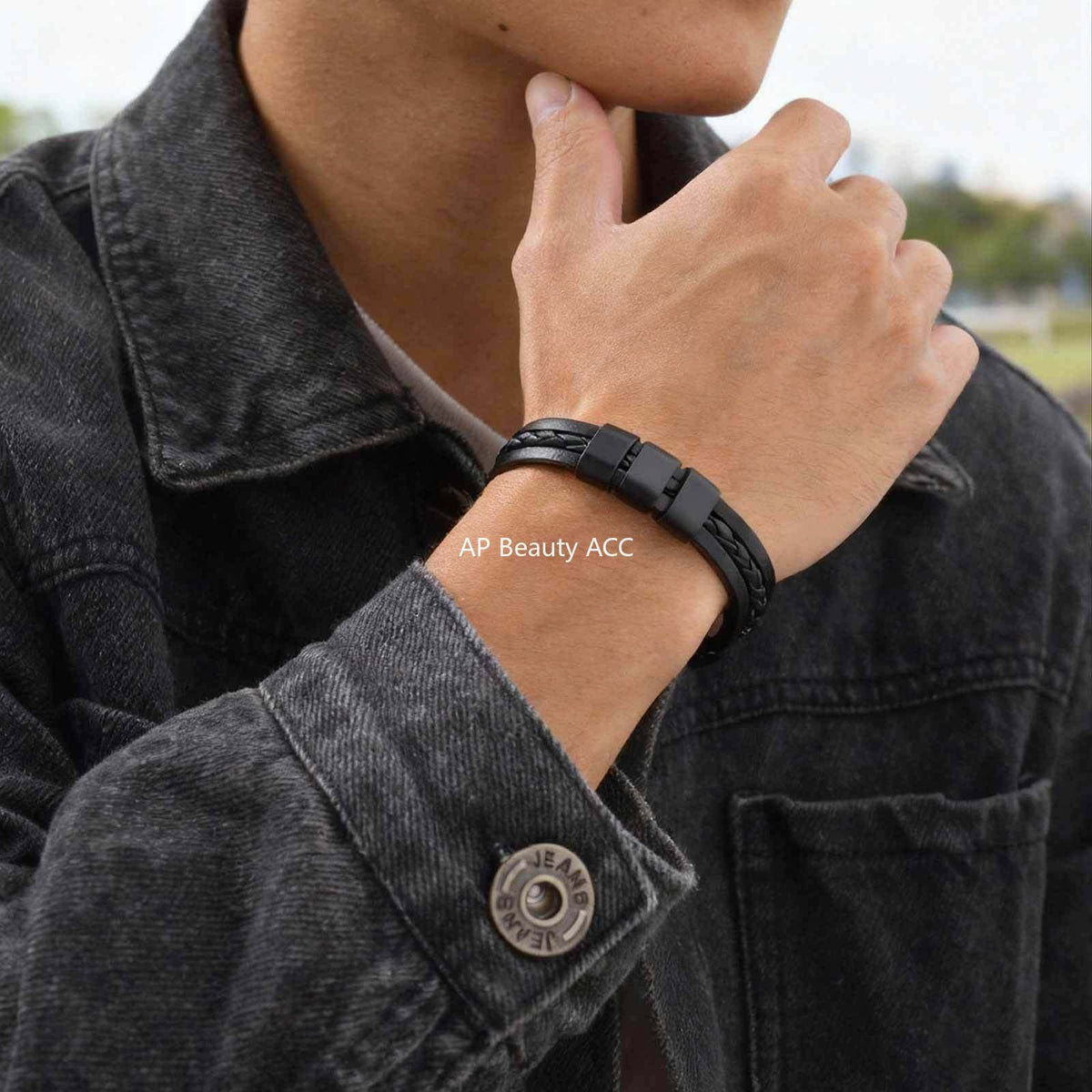 G廠-男士歐美韓系極簡合金配件三層PU皮手鐲BL-826「BL-826」25.12-3