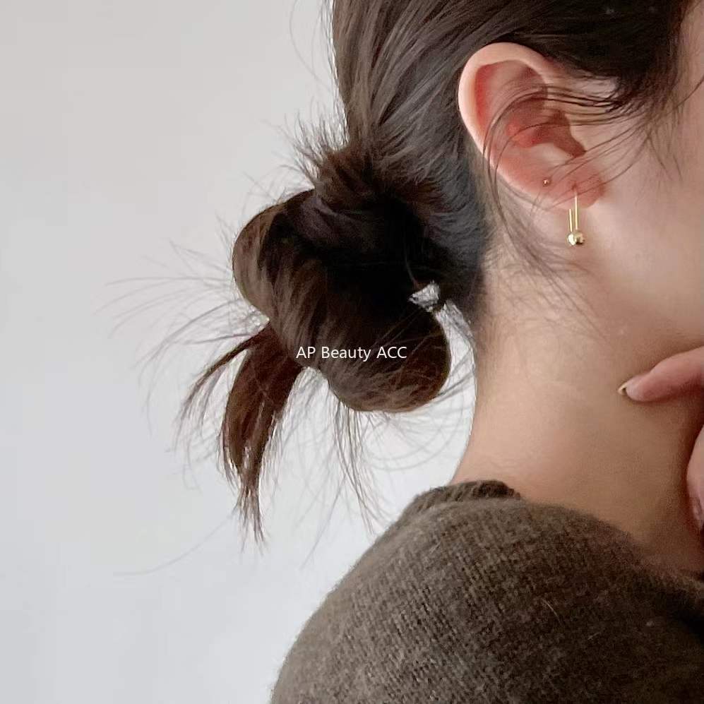 F廠-歐美跨境韓國清新S925純銀INS簡約圓珠耳扣個性耳釘「C883」25.12-1