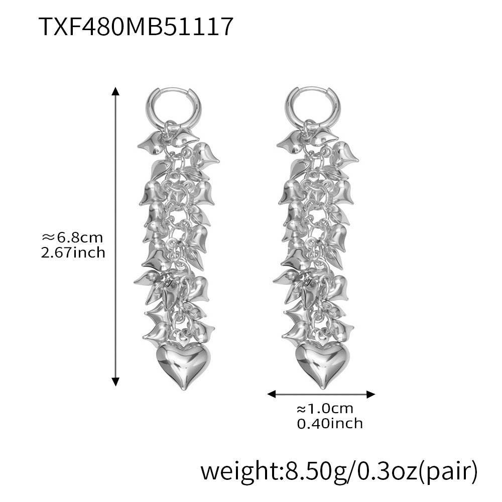 B廠-跨境熱銷款超多愛心手工項鍊耳環首飾套裝不鏽鋼鍍18k真金「TXP480」25.11-4