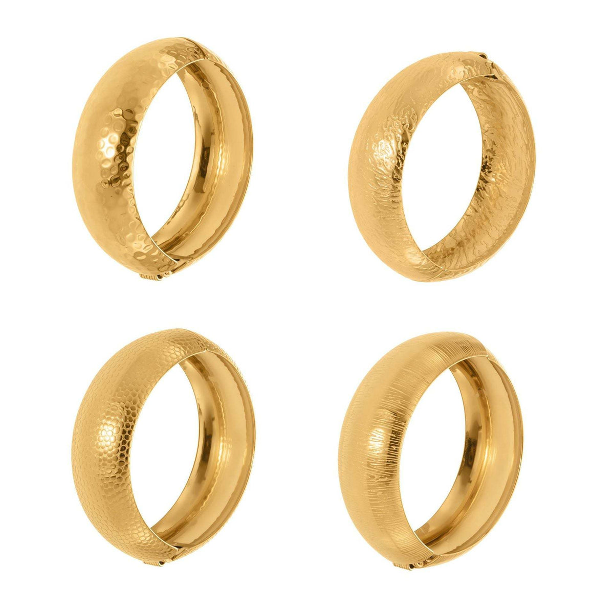 B廠-ins輕奢時尚百搭紋理側開口手鐲不鏽鋼材質鍍18k真金不掉色「Z499」25.10-5