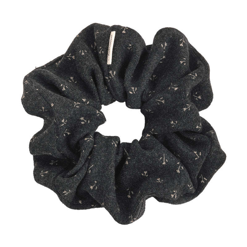 E廠-韓系小碎花針織大腸髮圈高級感印花髮繩復古氣質馬尾皮筋頭繩頭花「27618」25.10-5