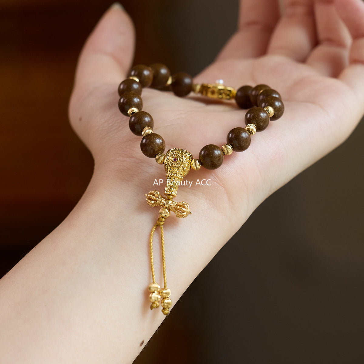 AS廠-天然鵝梨合香珠手串新中式非遺古法手工中藥香金剛杵手串成品批發「081X532」25.10-3