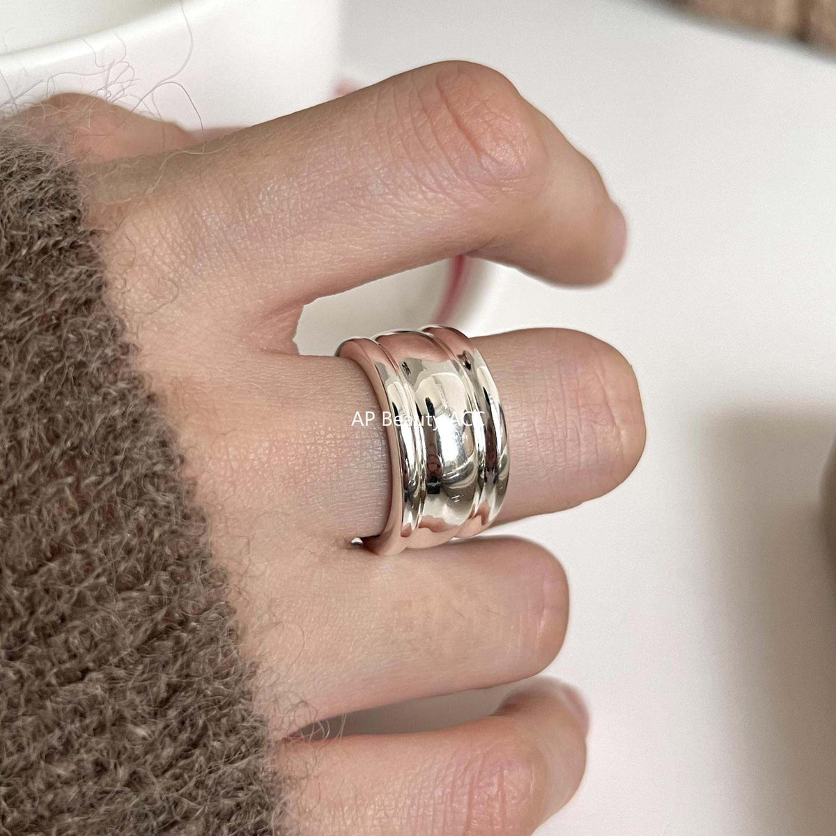 F廠-韓版飾品925純銀戒指個性潮人首飾時尚不規則開口戒指「J1710」25.12-1