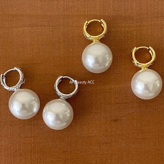 C廠-925銀針氣質名媛風珍珠耳環女輕奢百搭氣質耳環日常通勤百搭耳飾「EH-4360」25.11-4