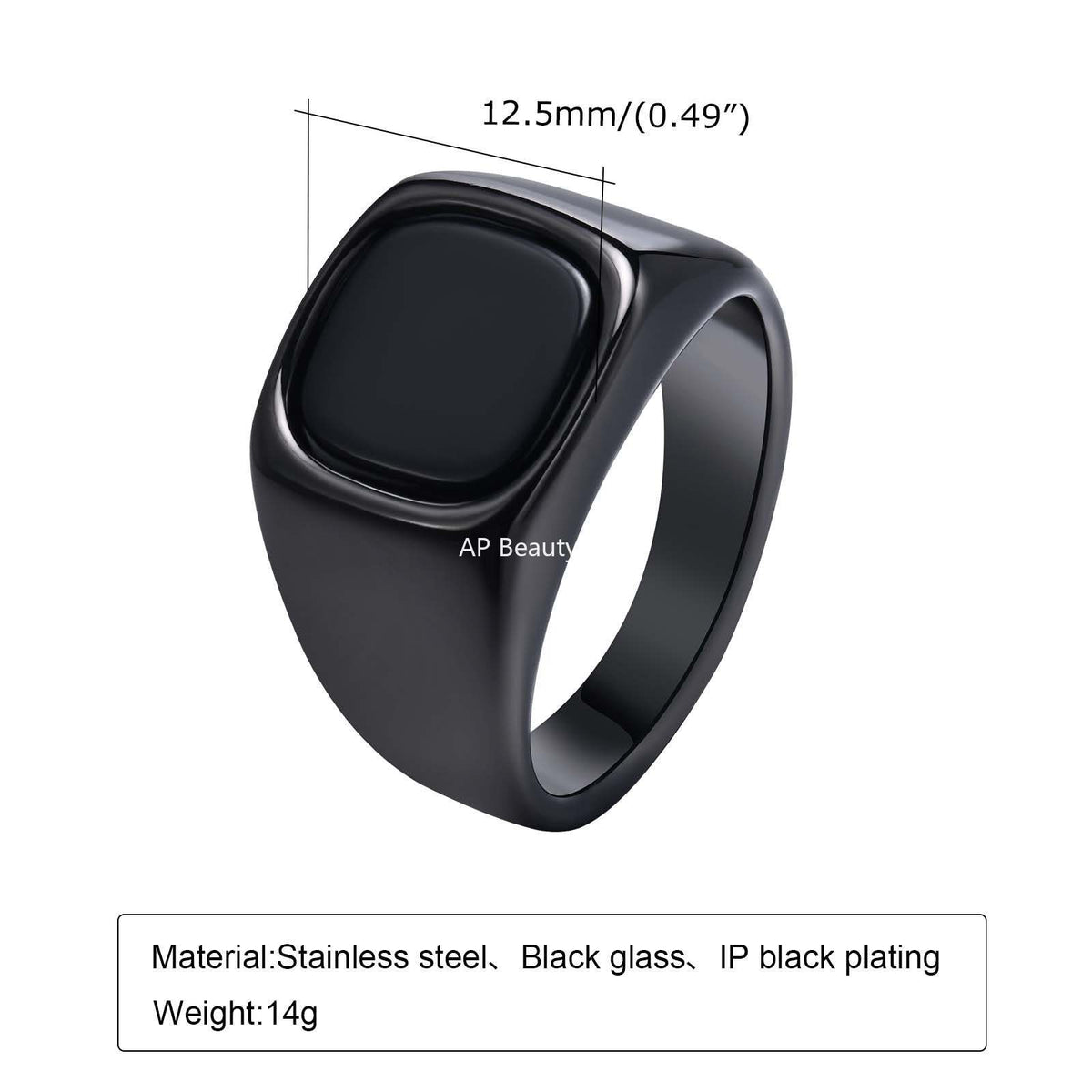 G廠-不鏽鋼方形虎眼石金屬光澤個性食指戒 潮流穿搭手部飾品「RC-620」25.10-5