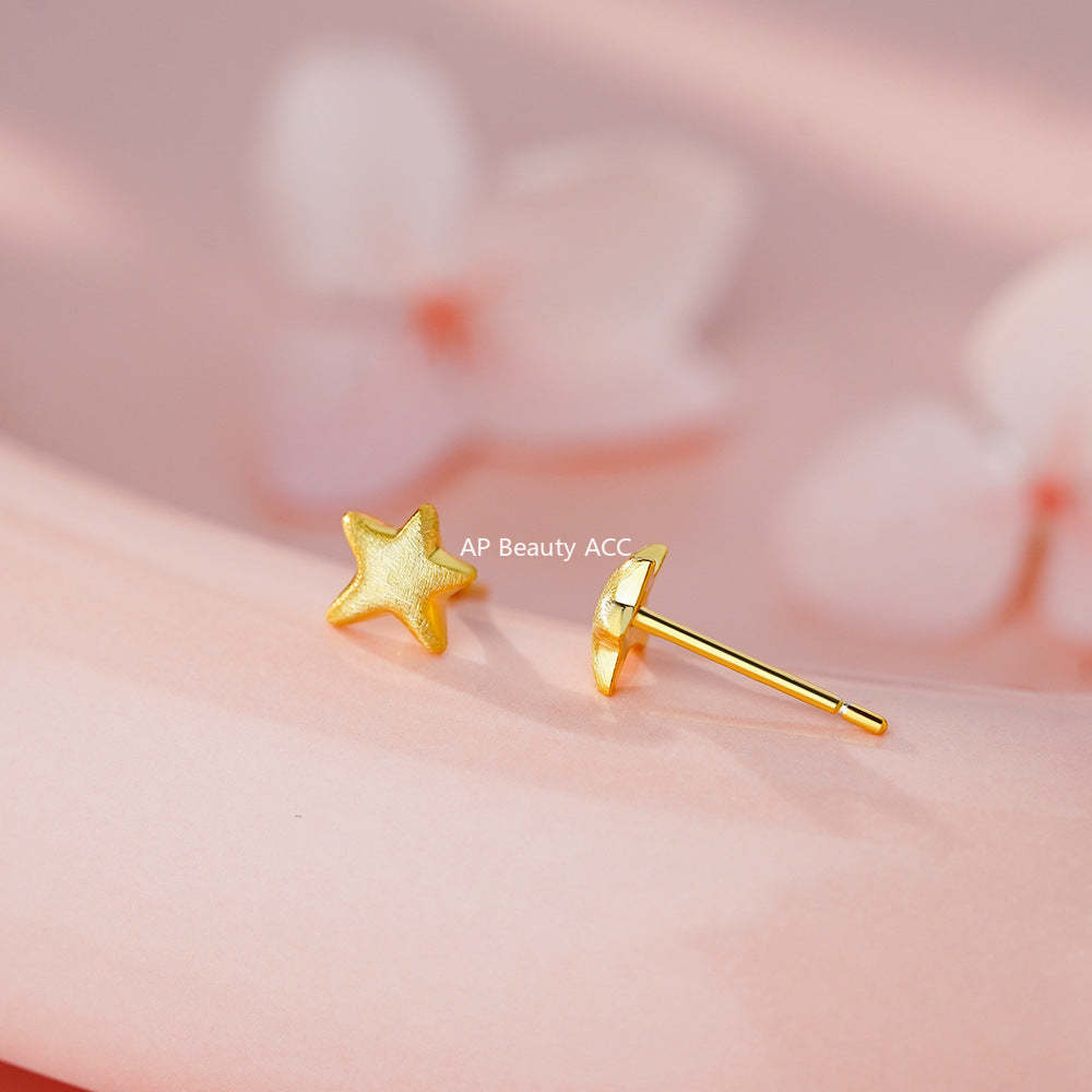 D廠-足銀S999星星耳環輕奢款時尚極簡設計高級潮流韓風養耳洞耳飾批發「YC3448E_1」25.11-4