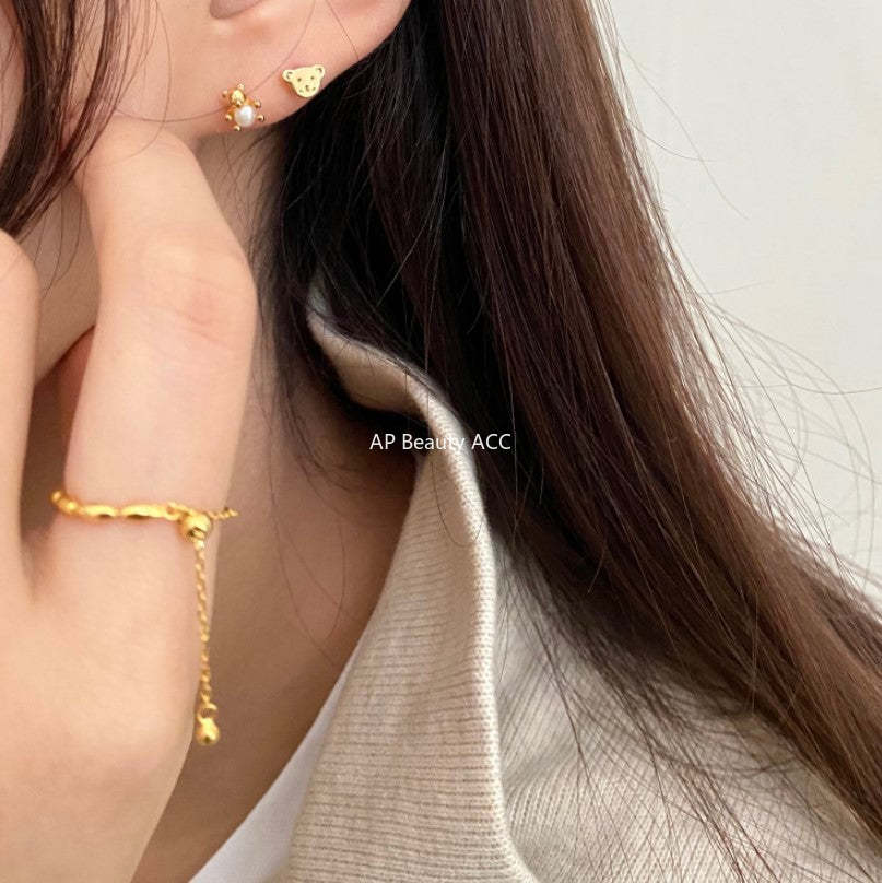 F廠-韓國韓版極簡925純銀 簡約ins潮人同款 橄欖珠戒指「J1621」25.12-1