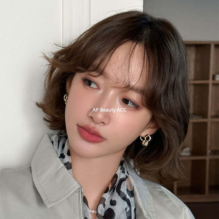 C廠-時尚簡約扭曲打結耳環女個性冷淡風百搭耳扣設計感小眾輕奢耳飾「EH-4325」25.12-3