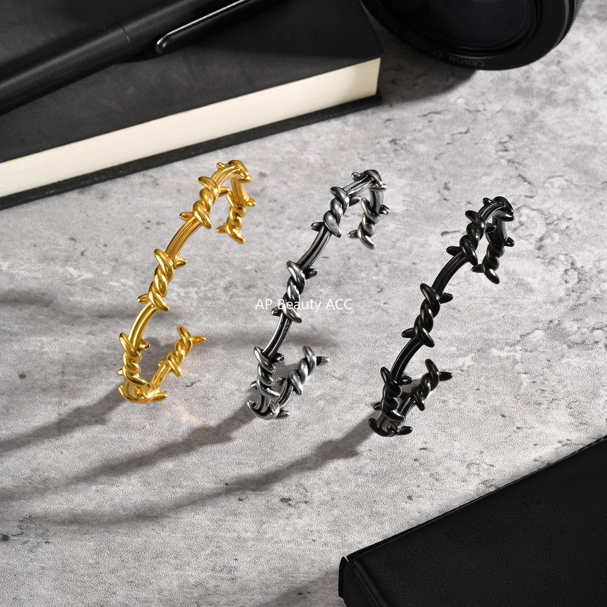 G廠-歐美跨境熱銷 男士不鏽鋼打結C形開口手鐲 時尚百搭飾品批發「B-510」25.11-1