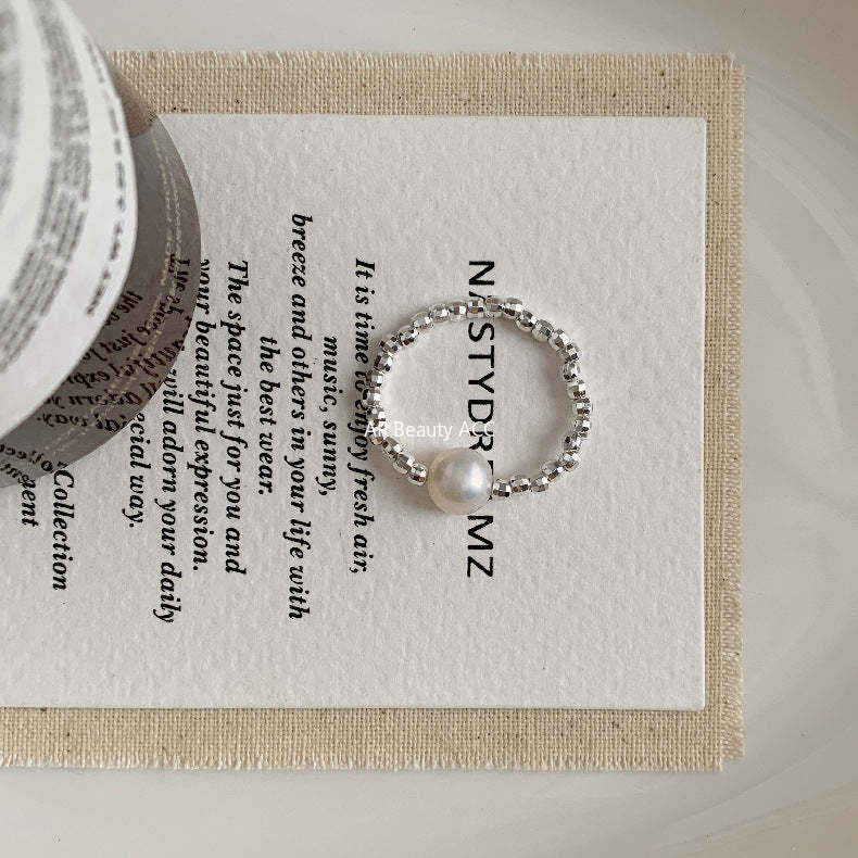 C廠-古風宮廷風葫蘆繡球愛心錢幣大象吉祥淡水珍珠彈力S925純銀戒指「RA」25.11-4