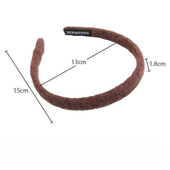 E廠-秋冬毛線針織細髮箍女2025新款高顱頂洗臉壓髮頭箍洋氣外出髮卡「27651」25.11-3