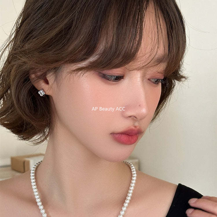 C廠-高級感顯氣質四葉草耳環女精緻百搭時尚耳環輕奢歐美熱銷秋冬耳飾「EH-4316」25.11-4