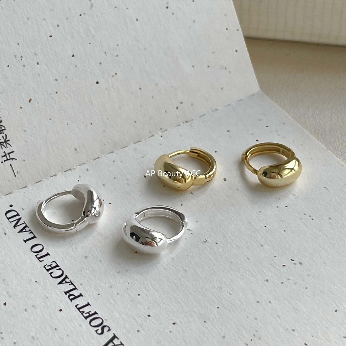 F廠-韓國韓版925純銀弧形耳扣耳環簡約氣質百搭ins風耳飾「C1422」25.11-4